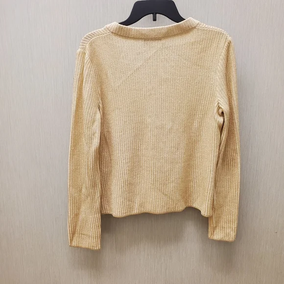 St. JOHN  Deep V-neck Sweater Ribbed w/ Metallic Threads Size S - Like NEW! - Picture 7 of 11